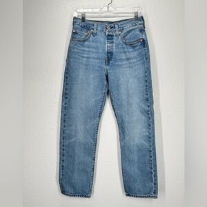Levi's 501 Button Fly Light Blue Straight-Leg Jeans Women’s 27x28